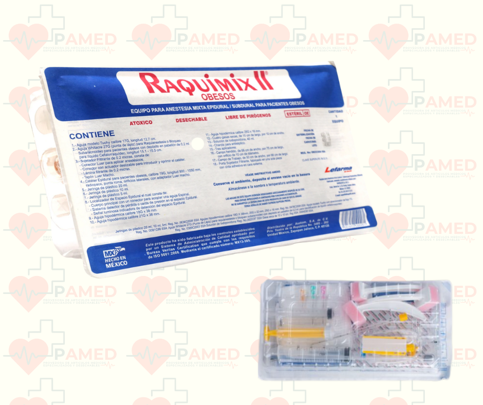 RAQUIMIX II Equipo Para Bloqueo Epidural Mixto - Obesos.