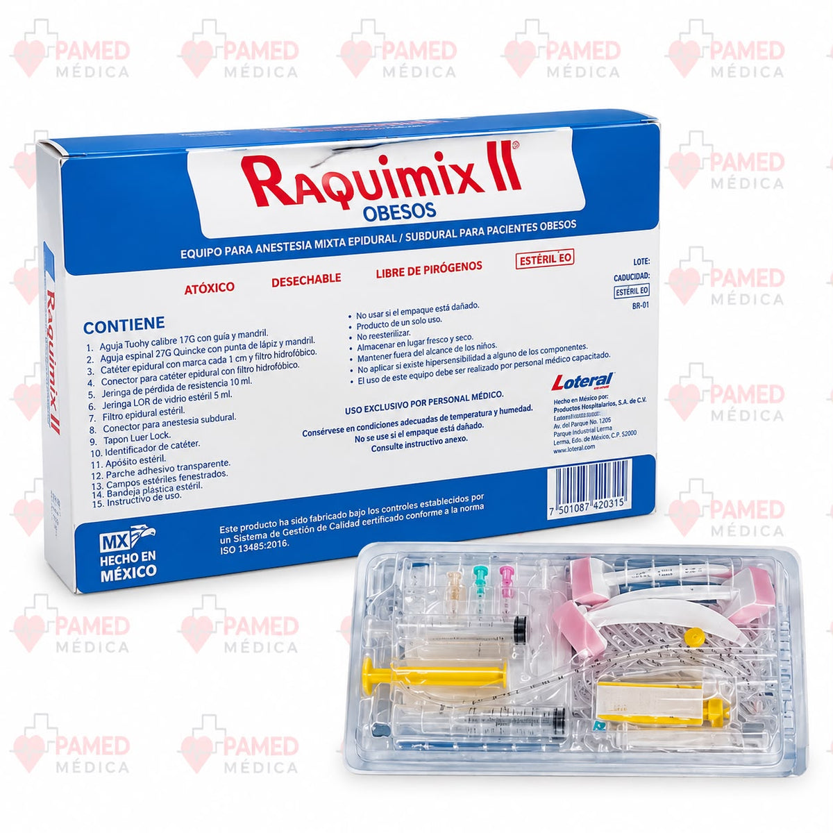 RAQUIMIX II EQUIPO PARA BLOQUEO EPIDURAL MIXTO - OBESOS.