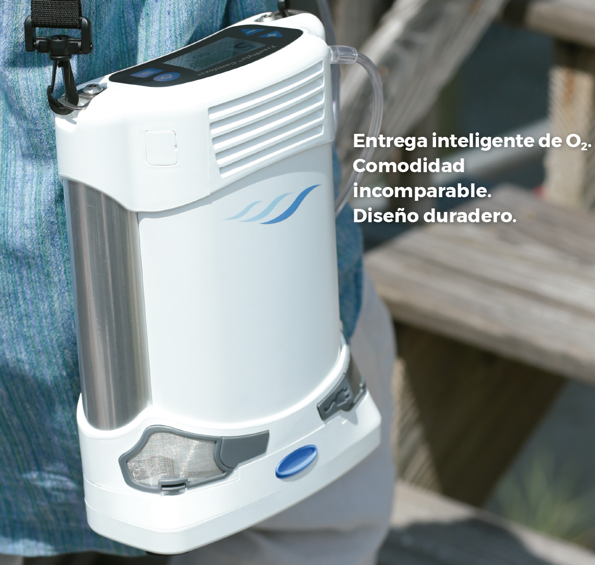 Concentrador de oxígeno portátil (5L)- FREESTYLE COMFORT - CAIRE AUTO