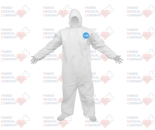 Overol Desechable Blanco Dermacare Tipo Tyvek