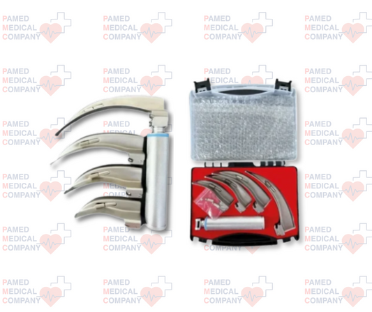 Set de Laringoscopio Fibra Óptica Luz LED