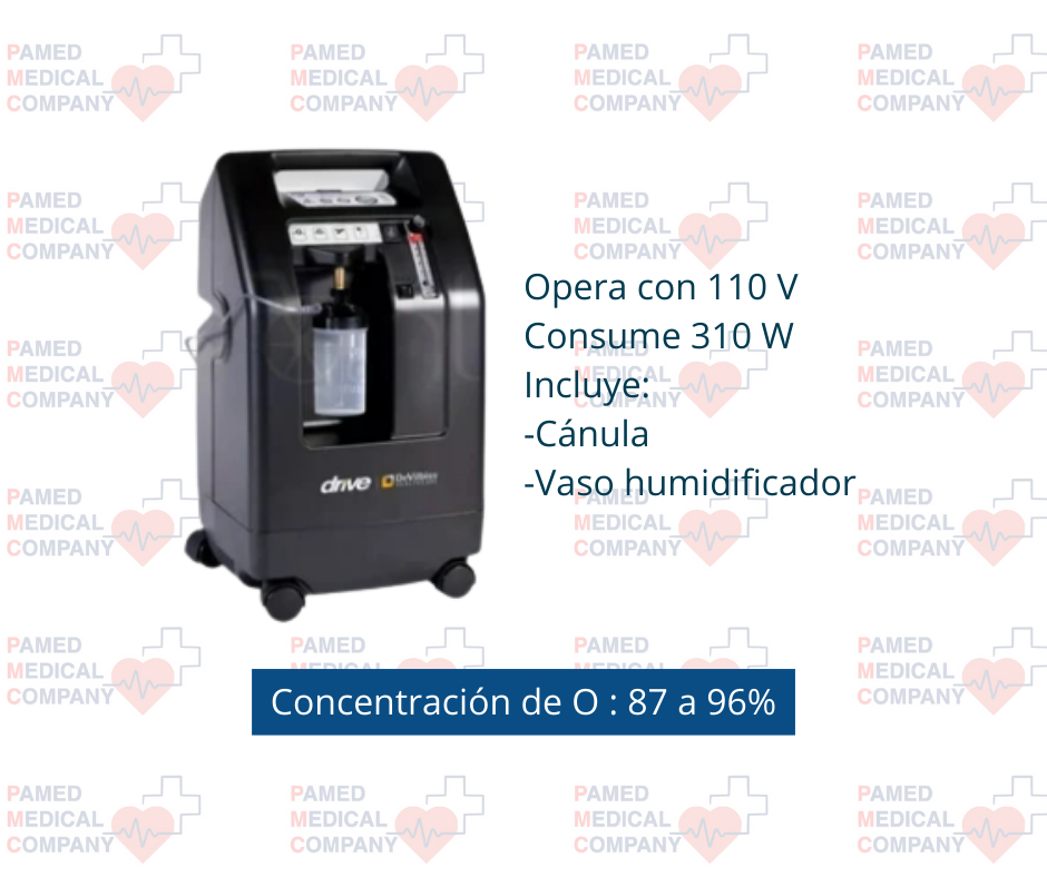 Concentrador Oxígeno Grado Medico. Devilbiss Drive 5 litros.